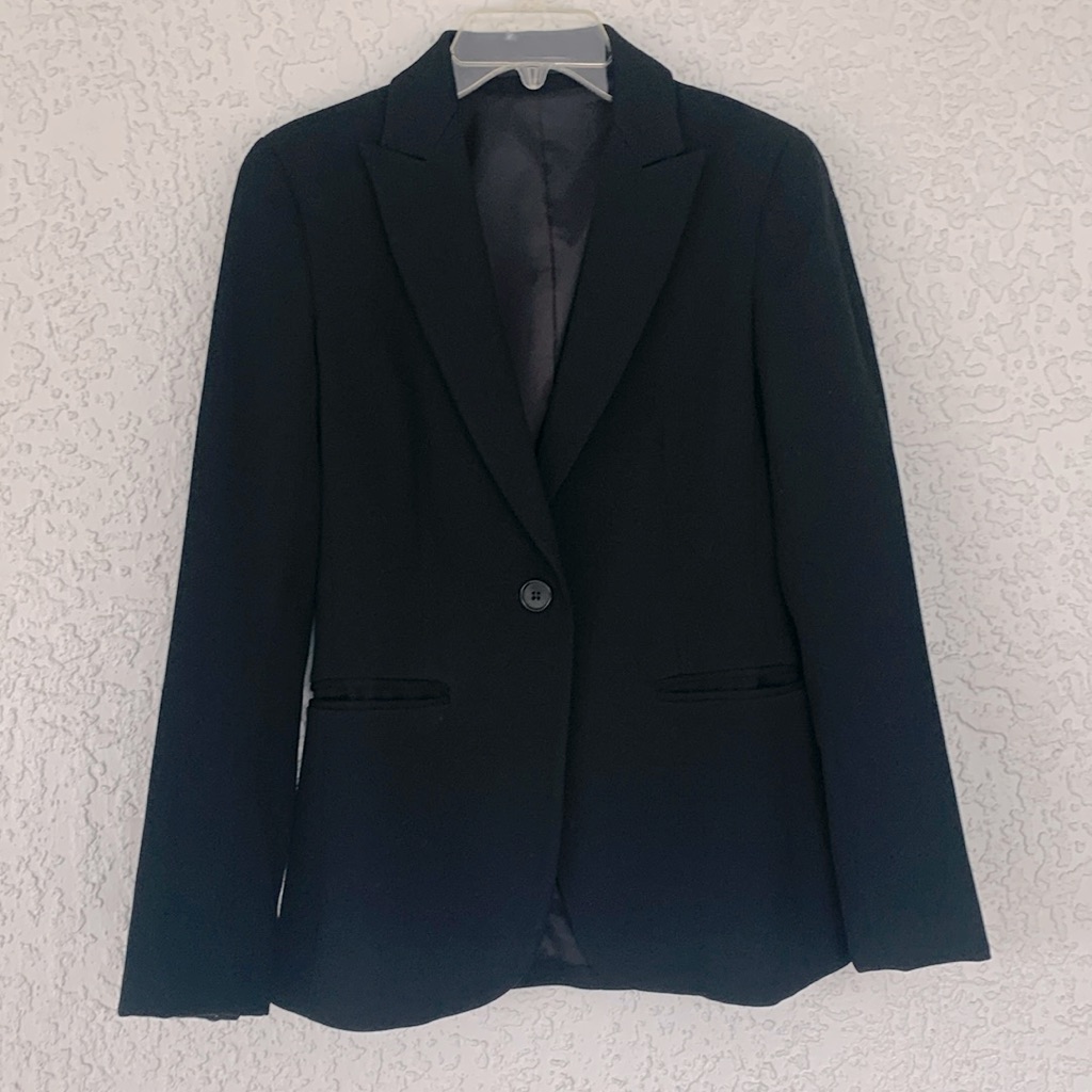 Theory Black Wool Jacket Size 00 Theory Black Wool Jacket Size 00